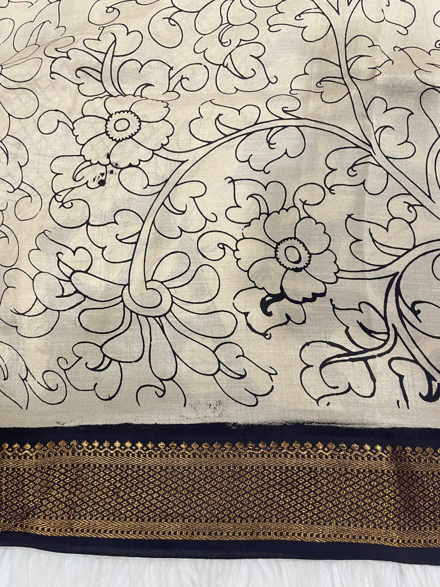 Black Kalamkari Saree