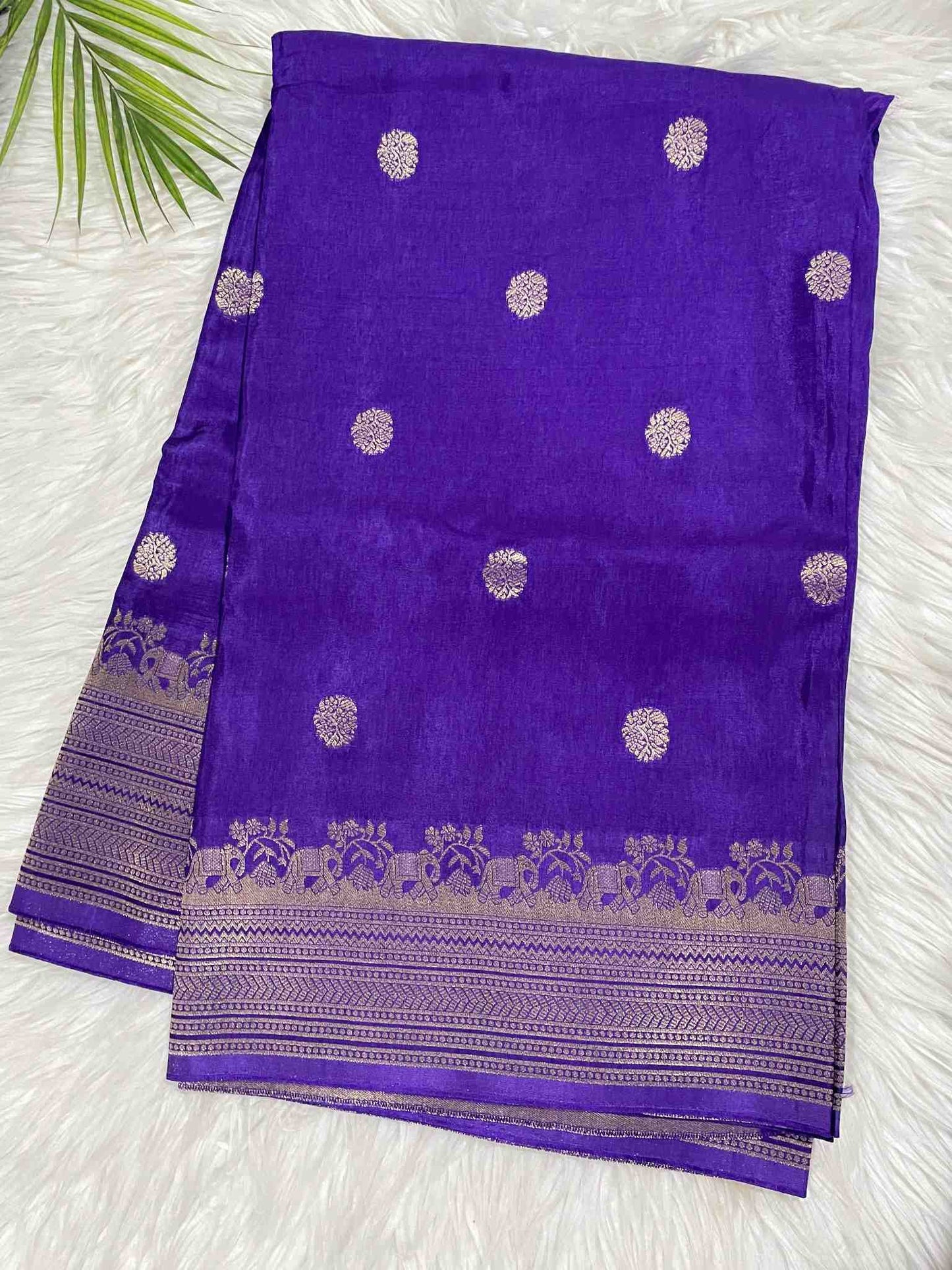 Purple Mashru Silk Saree