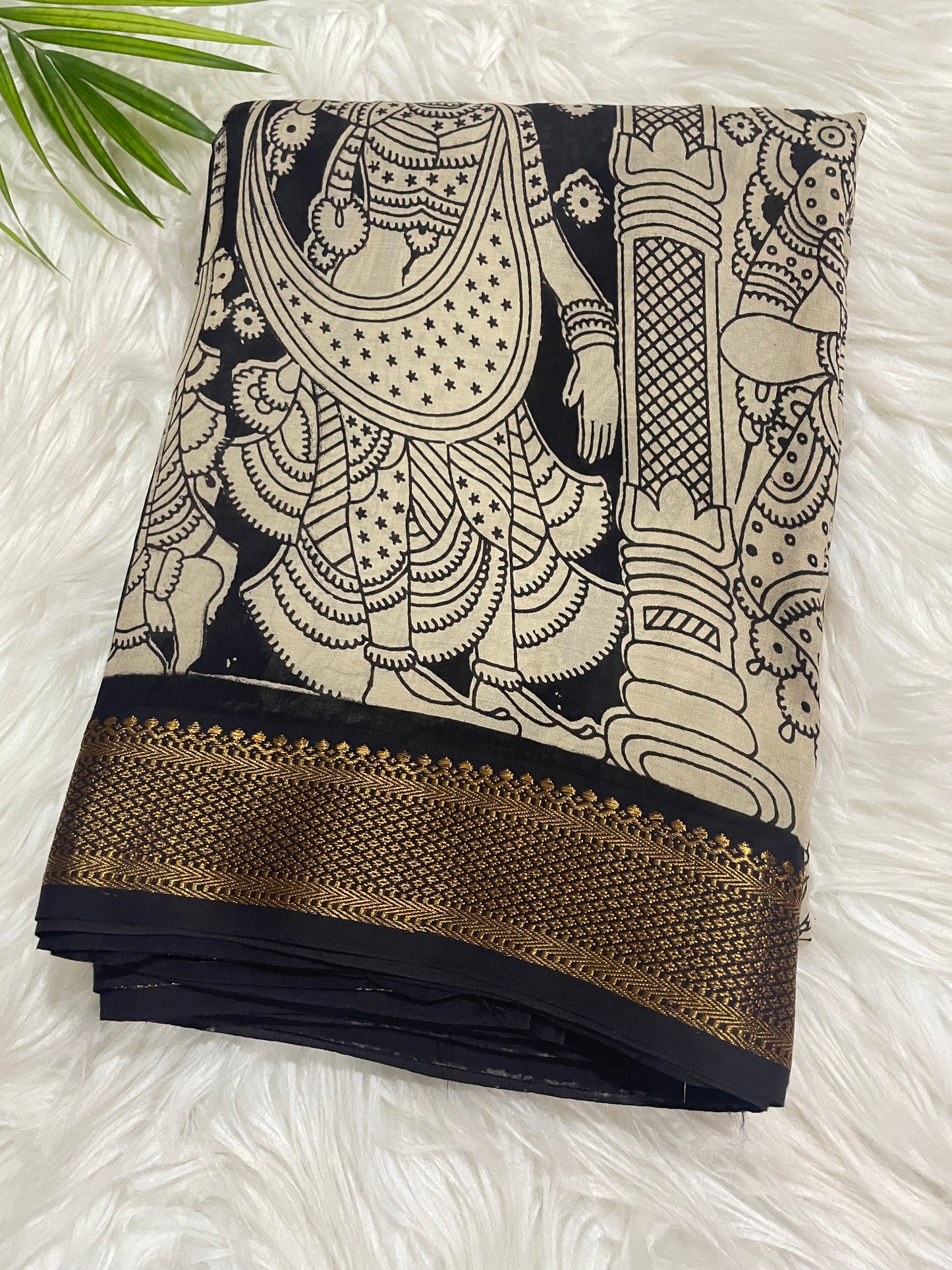 Black Kalamkari Saree