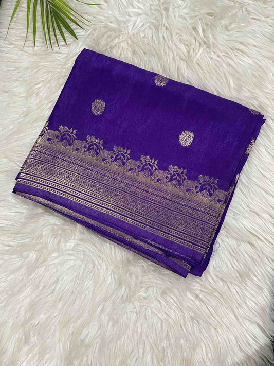 Purple Mashru Silk Saree