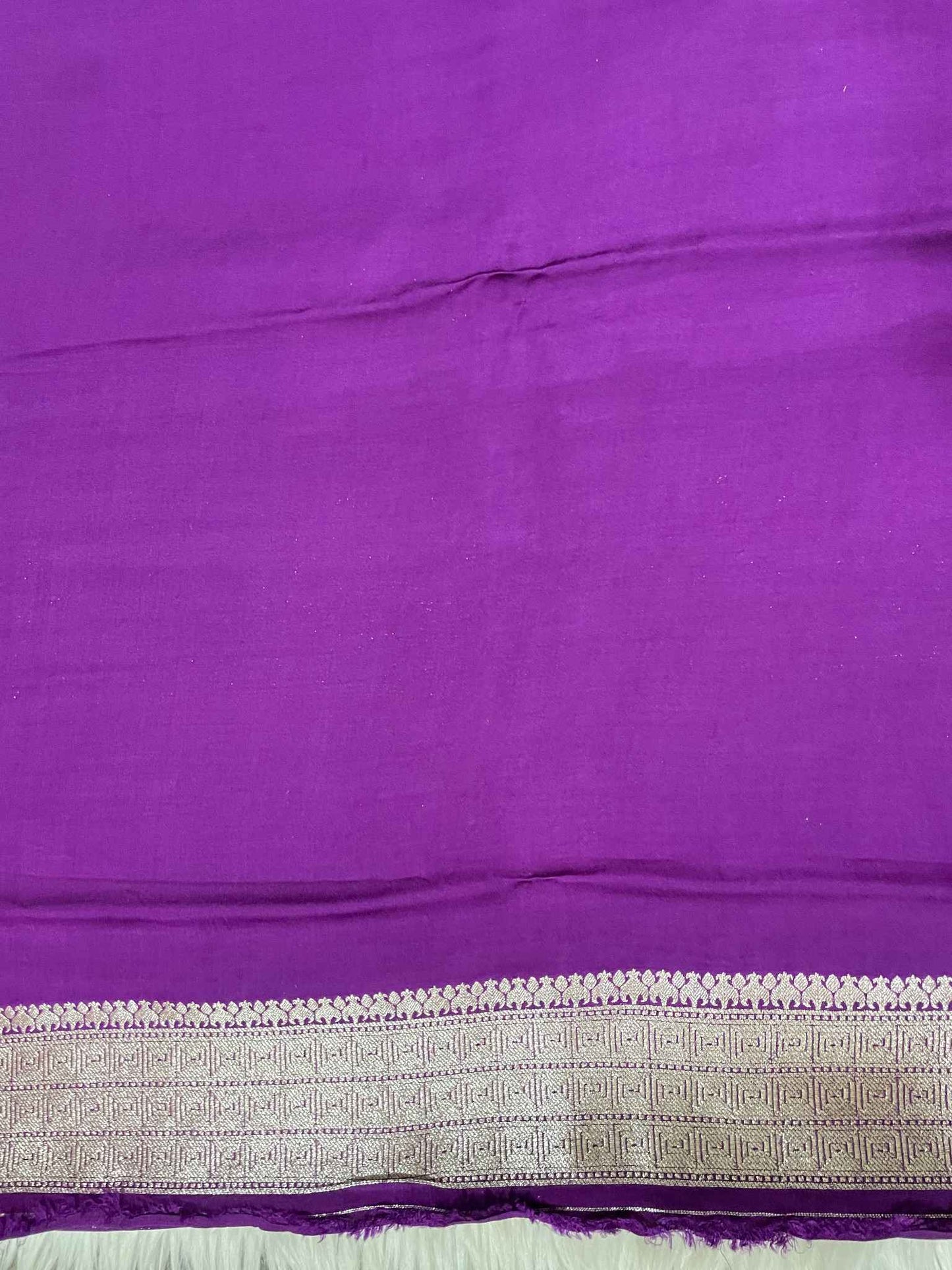 Purple Sparrow Satin Silk Saree