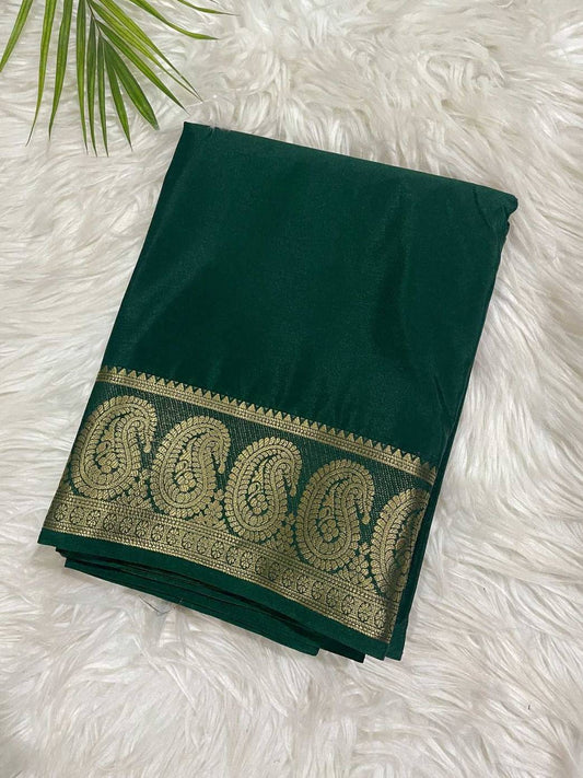 Green Semi Silk Saree
