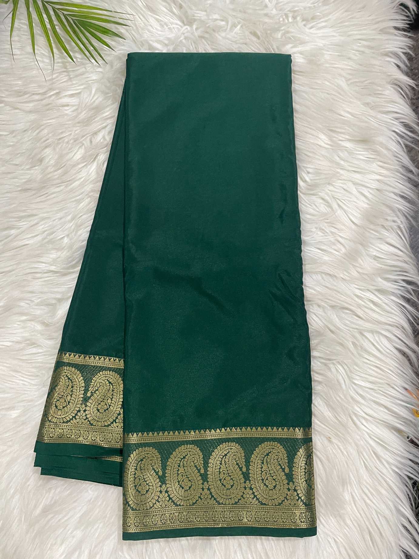 Green Semi Silk Saree