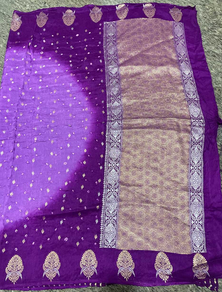 Purple Bandini Saree