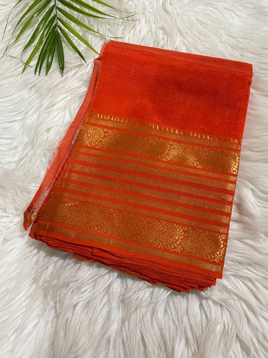 Orange Mangalagiri Saree