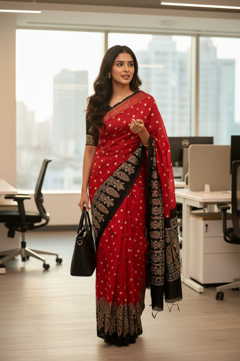 Red Modal Bandini Saree